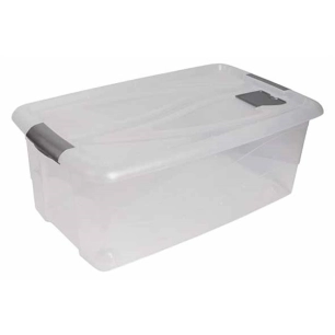 boite de rangement avec couvercle et roulettes 65 l - 28 x 45 x h75 cm tra - hega