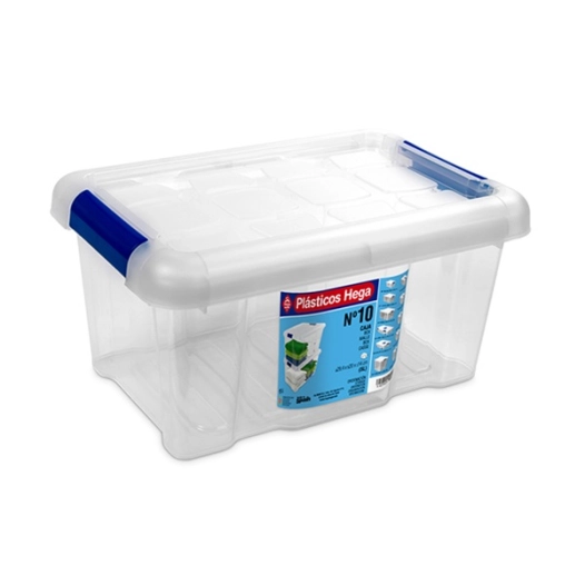 boite de rangement avec couvercle 5 l - 29.4 x 20 x h14.5 cm transparent - hega
