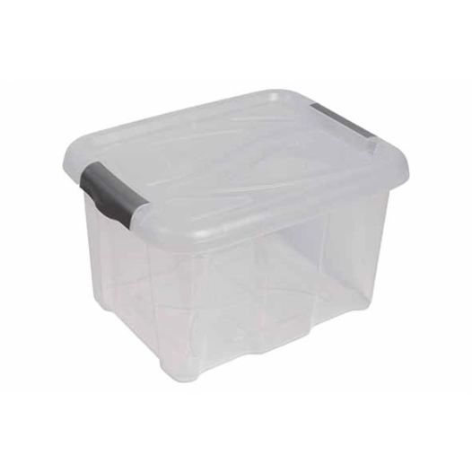 boite de rangement avec couvercle 17 l - 40 x 32 x h22 cm transparent - hega