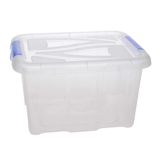 boite de rangement avec couvercle 30 l- 48 x 38 x h25.5 cm transparent - hega