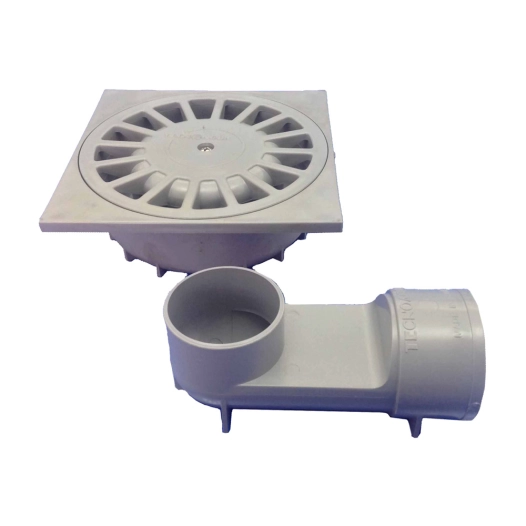 siphon pvc 360º t-88 vh, 250 x 250 x 70,5 mm / ø110 - 90 mm