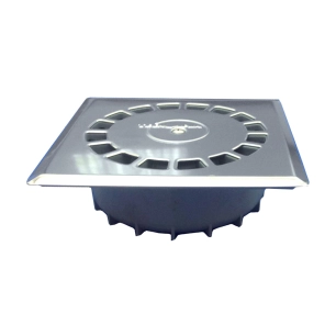 siphon vertical standard en acier inoxydable pvc drain t-88 i 20 x 20 cm / ø110 - 90 mm. 216 x 216 x 70 mm