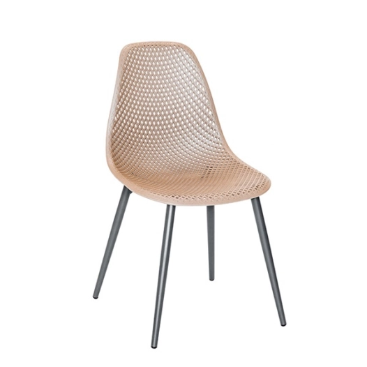 chaise aluminium taupe - malte - jardiline