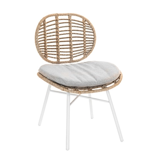 chaise en résine tressée - flores - jardiline