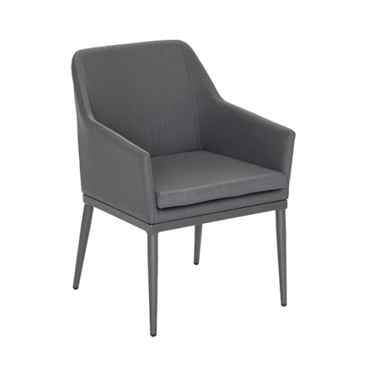 fauteuil aluminium anthracite - formentera - jardiline