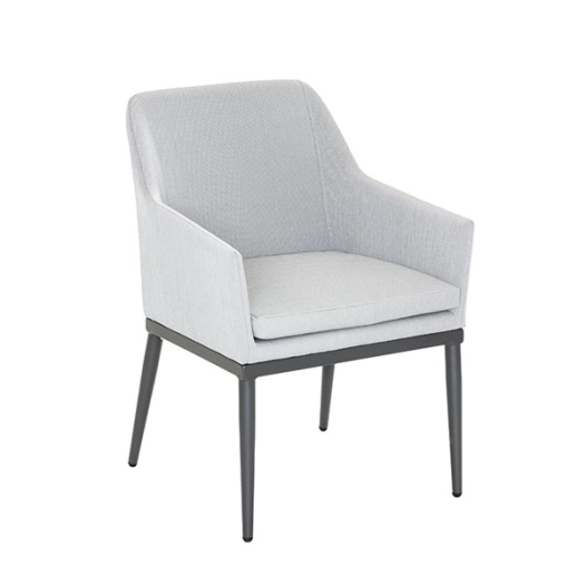 fauteuil aluminium gris perle - formentera - jardiline
