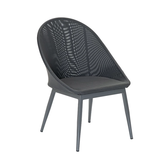 fauteuil aluminium noir - fuerte ventura - jardiline