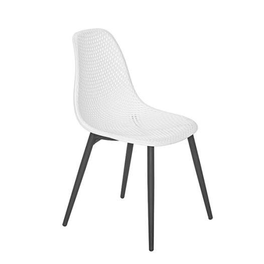 chaise aluminium noire - malte - jardiline
