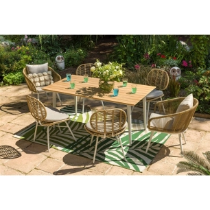table rectangulaire 6 personnes - maldives - jardiline