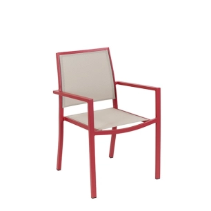 fauteuil aluminium terracotta - santorin - jardiline