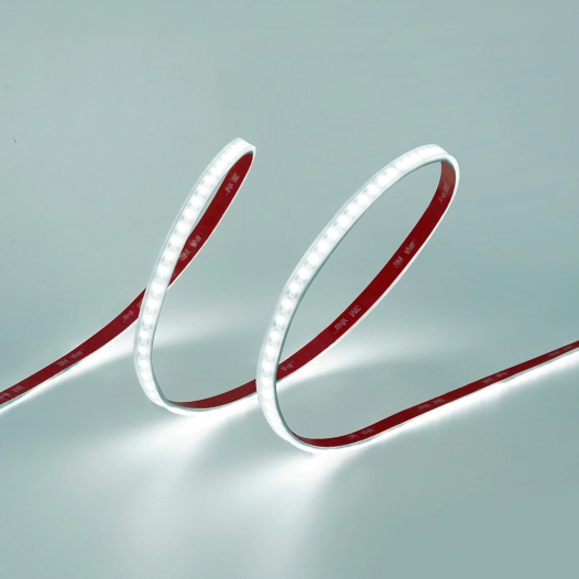 bande led lumière blanche froide 6 400 k adhésive 5 m x 10 mm 8 w/m 100 lm 24 v dc