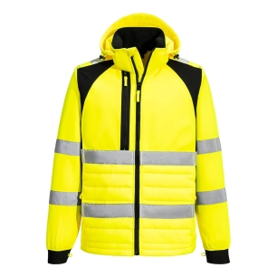 veste hybrid baffle wx2 eco-conçu hv - taille l - jaune/noir - portwest