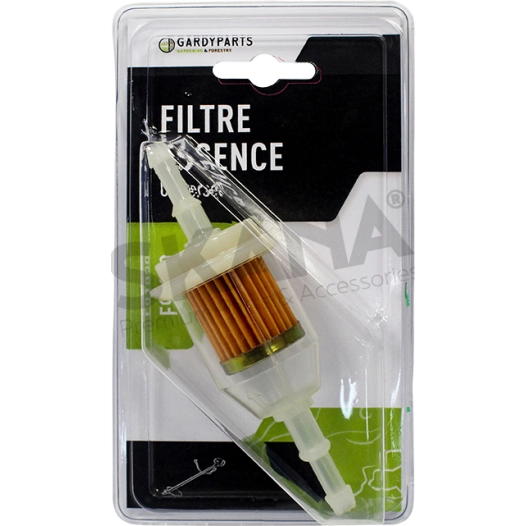 filtre à essence universel de type champion ø: entrée: 6,35 & 7,94mm. (sous coque).