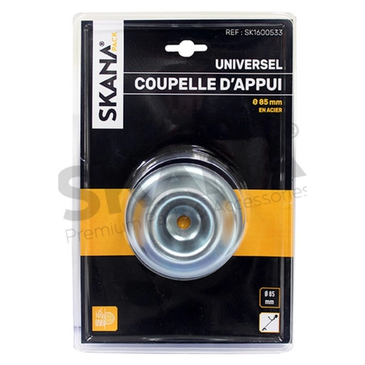 coupelle d'appui en acier ø : 85 mm pour débroussailleuses à dos. alésage : 10 mm.
