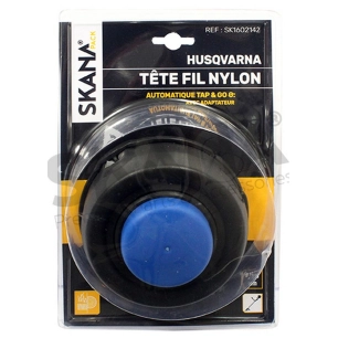 tête complète double fil adaptable husqvarna modèles t-25. ø 105 mm adaptateur femelle gauche m10 x 1,25mm. remplace origine 96