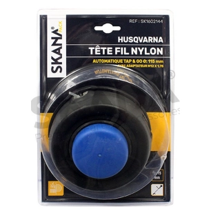 tête complète double fil adaptable husqvarna modèles t-35. ø 115 mm adaptateur femelle gauche m12 x 1,75mm. remplace origine 578