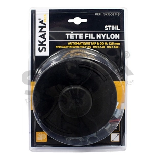 tête fil nylon à déroulement automatique avec 2 fils adaptable pour modèles stihl. livrée avec adaptateurs femelle gauche m10 x