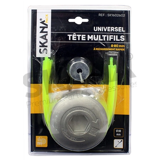 tête mutifils pro, tout alu multi étage pour insertion de 8 fils. s'adapte à 100 % sur toutes les débroussailleuses à 35 cc. po