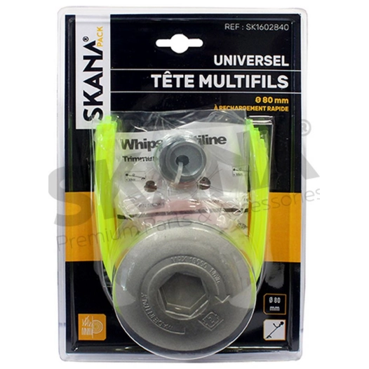 tête mutifils tout alu à 4 fils. s'adapte à 100 % sur toutes les débroussailleuses à 35 cc. pour alésage de 20 et 25,4 mm. livr