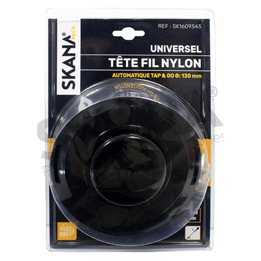 tête fil nylon universelle à déroulement automatique. s'adapte à la place de la lame grâce aux coupelles, livrée avec rondelles