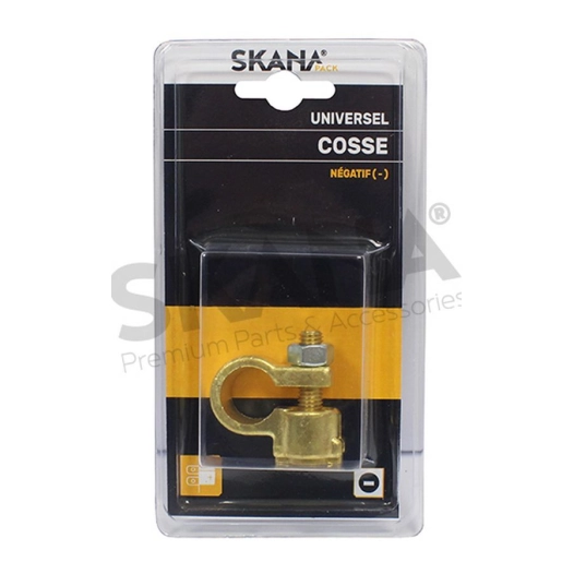 cosse de batterie pour borne négative. en laiton à simple serrage. pour câble jusqu'à 35 mm2 .