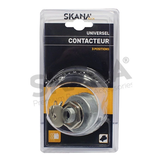 contacteur à clé 3 positions, 5 bornes en métal. ø de montage : 15,9 mm. adaptable pour al-ko - ayp ( roper - sears ) - bobcat /
