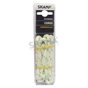 corde prédécoupée de 1,30m, ø: 6mm. (sous coque).