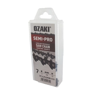 chaîne de tronçonneuse ozaki semi carrée 1/4 .043 (1,1mm) mini 33 entraîneurs. adaptable sur scie de jardin/élagueuse à batterie