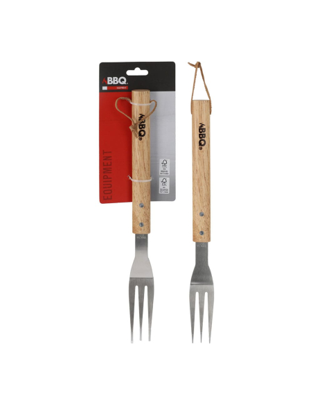 Fourchette BBQ 38cm Longue fourchette de barbecue en inox - BBQ