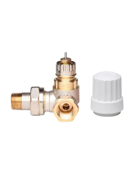 Corps Robinet Angle Danfoss RA-IN 3/8 Raccordement coudé à droite 3/8 pour radiateur. - DANFOSS