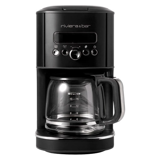 cafetiere filtre 1,8l 15t programmable noir - riviera & bar