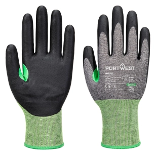 gant coupure ct c18 micro mousse nitrile - taille l - gris/noir - portwest