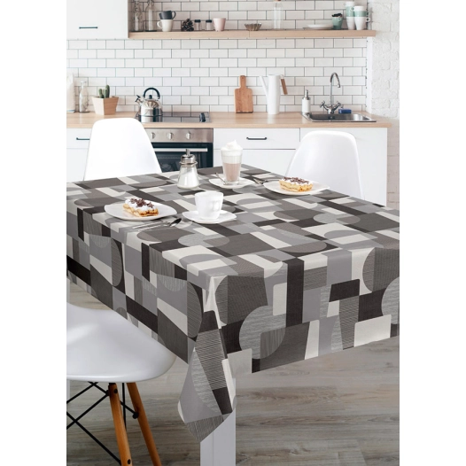 protège table imprimé accesse deco nuance métal 140x20m - access deco