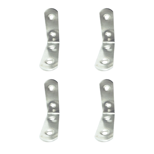angle de renfort an24, acier inoxydable, 50 x 50 x 16 mm. 4 unités