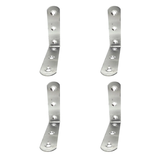 angle de renfort an24, acier inoxydable, 80 x 80 x 19 mm. 4 unités