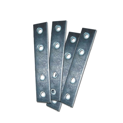 plaque d'union droite plc02, acier zingué, 40 x 15 x 2 mm. 4 unités
