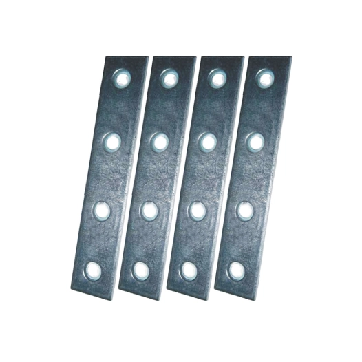 plaque d'union droite plc02, acier zingué, 120 x 15 x 2 mm. 4 unités