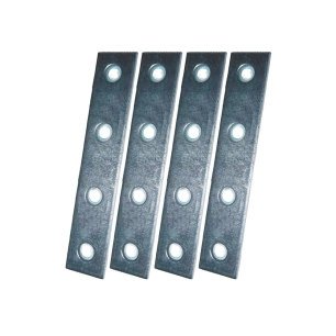 plaque d'union droite plc02, acier zingué, 120 x 15 x 2 mm. 4 unités
