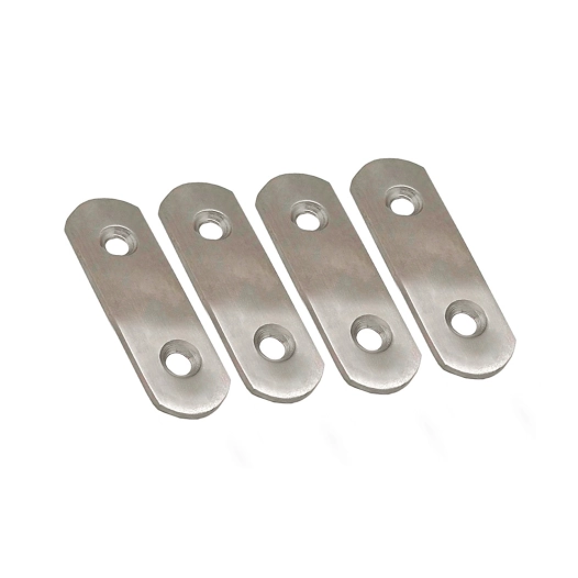 plaque droite pour union plc14, inox, 40 x 16 x 1,5 mm. 4 unités
