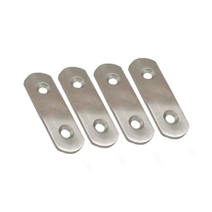 plaque droite pour union plc14, inox, 40 x 16 x 1,5 mm. 4 unités
