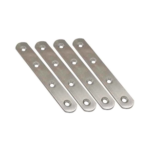 plaque droite pour union plc14, inox, 80 x 16 x 2 mm. 4 unités