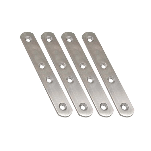 plaque droite pour union plc14, inox, 120 x 19 x 2 mm. 4 unités
