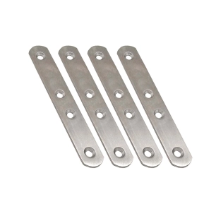plaque droite pour union plc14, inox, 120 x 19 x 2 mm. 4 unités