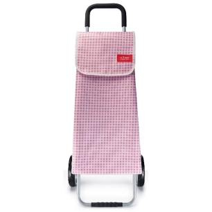 sac poussette de marché vichy rose - trolley 2.0 - rebel