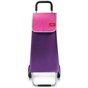 sac poussette de marché bi rose / violet - trolley 2.0 - rebel