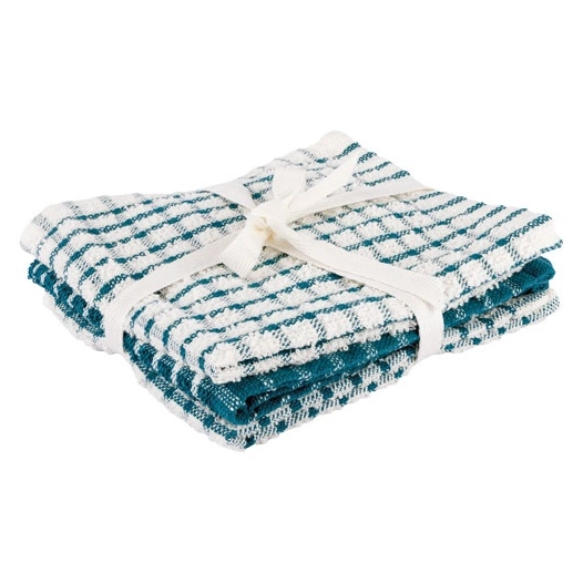 lot 3 lavettes 30 x 30 cm green heron - stoff - cosy & trendy