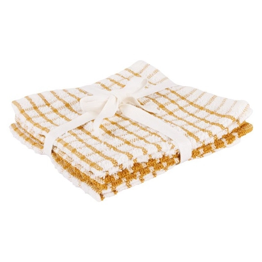 lot 3 lavettes 30 x 30 cm amber gold - stoff - cosy & trendy