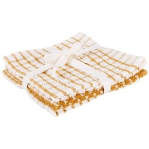 lot 3 lavettes 30 x 30 cm amber gold - stoff - cosy & trendy