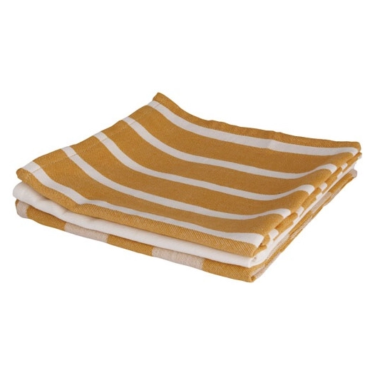 lot 3 torchons 50 x 70 cm amber gold - stoff - cosy & trendy