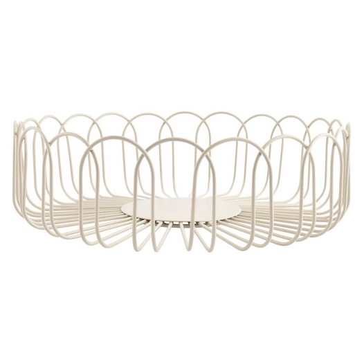 flores panier metalique 26,5xh7,5cm gris - ona